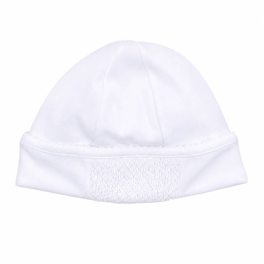 Solid Essentials White Smocked Hat