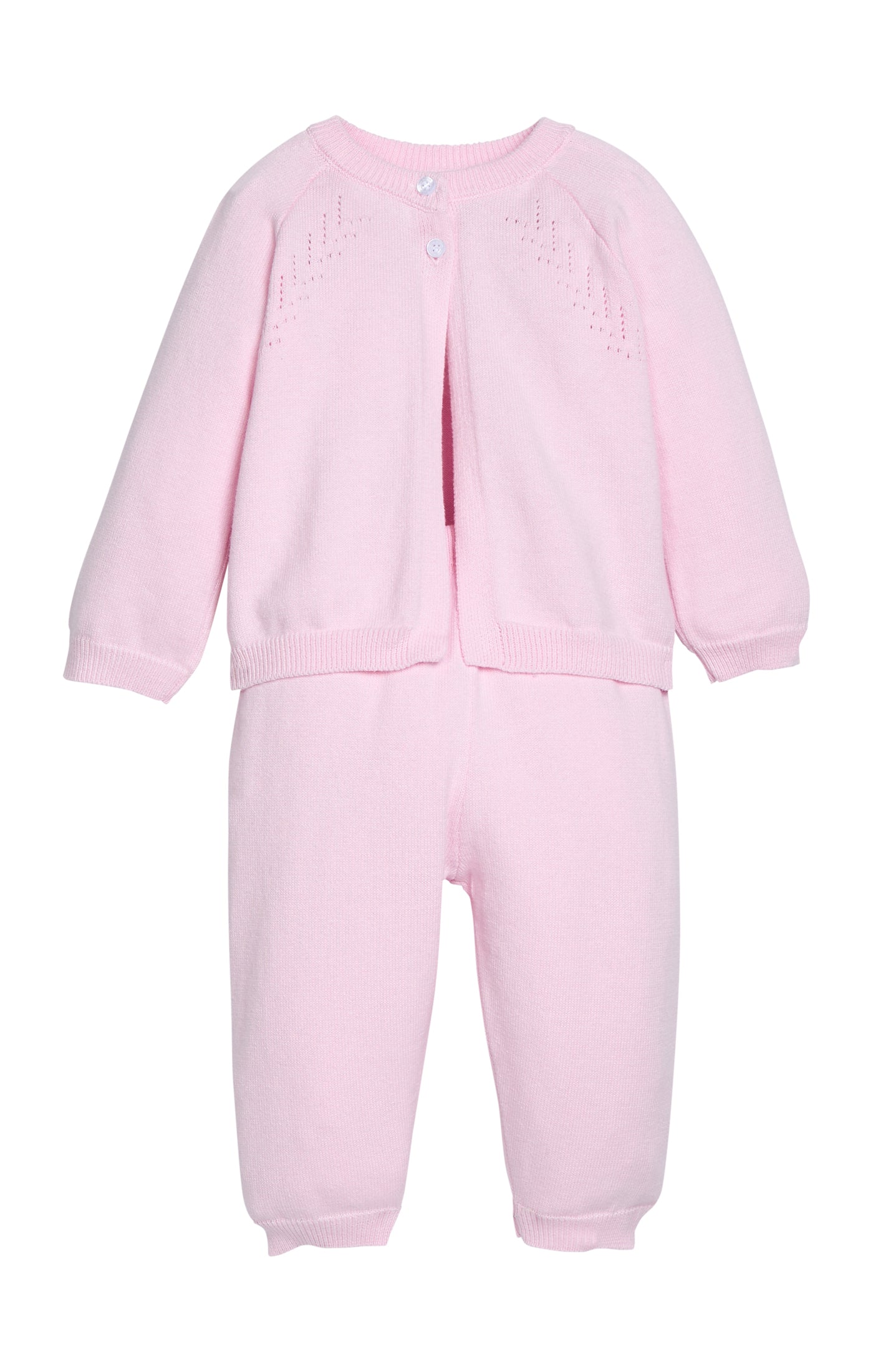Pointelle Knit Set Light Pink