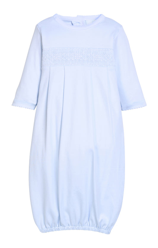 Welcome Home Smocked Gown Blue