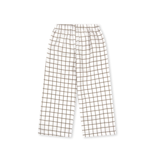 William Pant King Street Windowpane Khaki