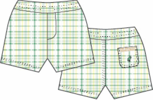 Sheffield Shorts Seersucker Gibson Island Green/Lake Worth Yellow