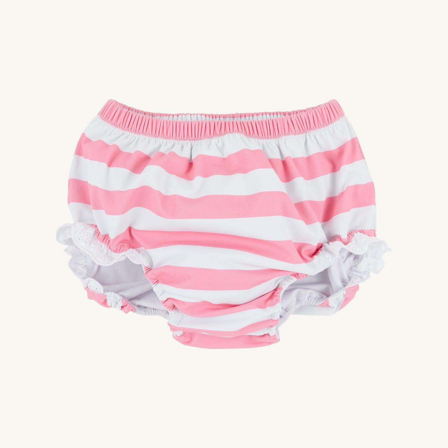 Byrde Bloomer Swim Bottoms Caicos Cabana Stripe/Hamptons Hot Pink/Worth Ave White