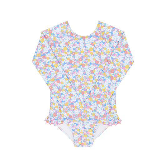 Girls Jasmine Blossom Rashguard One Piece