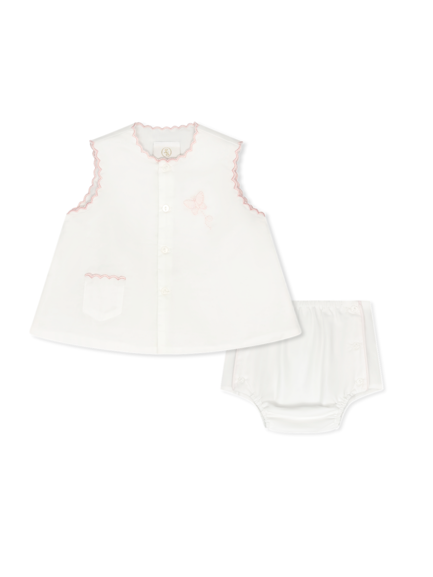 Maria Diaper Set Blessings White Butterfly