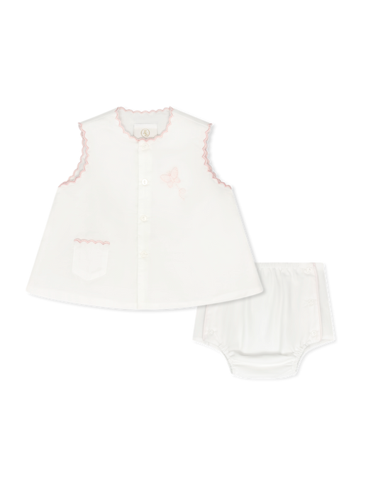 Maria Diaper Set Blessings White Butterfly