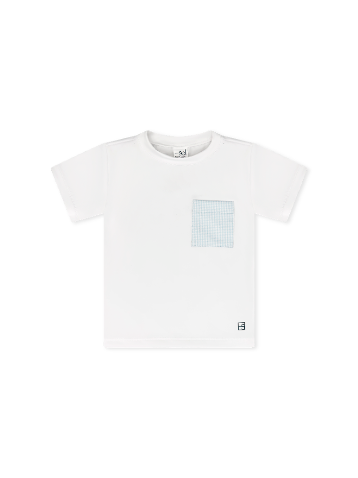 Charlie Shirt Pure Coconut/Cotton Candy Blue Minigingham