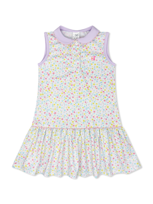 Darla Drop Waist Sunny Day Floral/Petal Purple Welting/Cotton Candy Pink Ric Rac