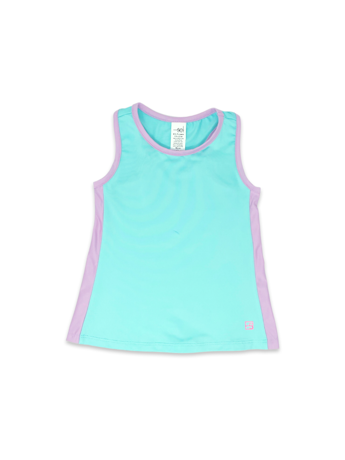 Drew Tank Totally Turquoise/Petal Purple Side and Trim