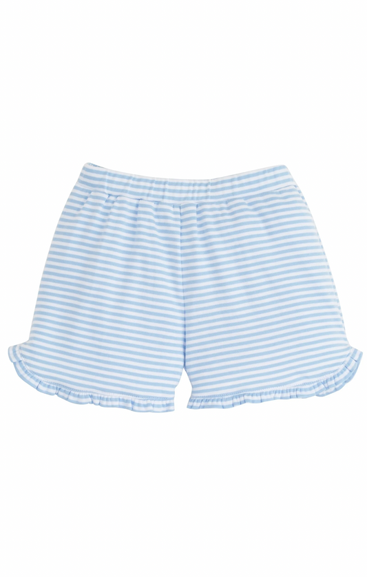 Tulip Knit Short Light Blue Stripe
