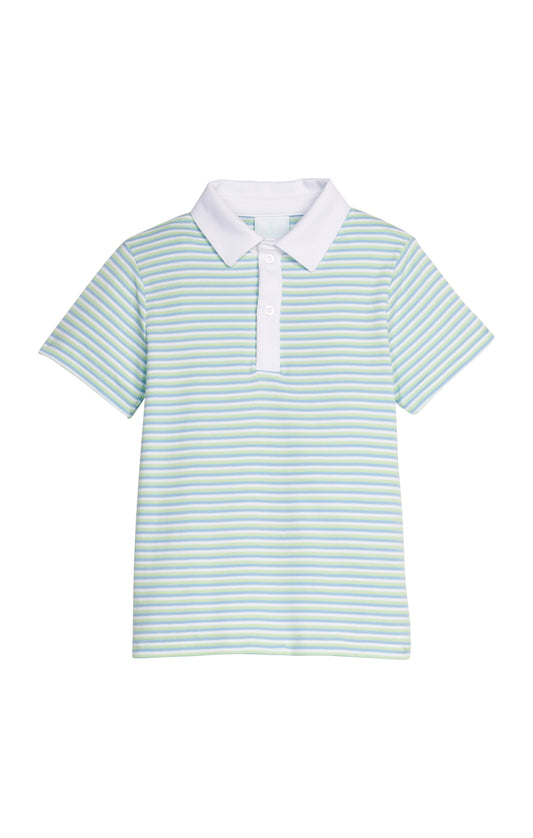 Short Sleeve Polo Greenview Stripe