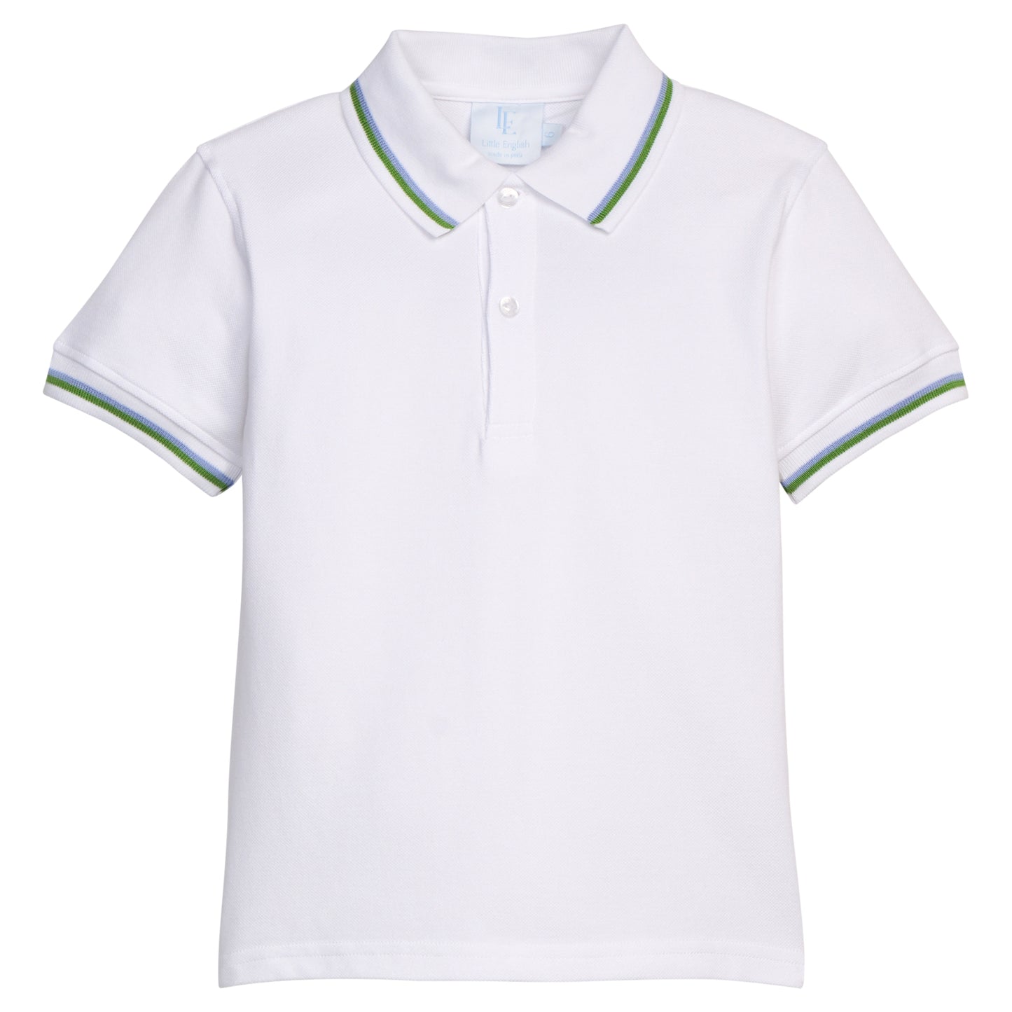 Short Sleeve Tipped Polo  Blue Green