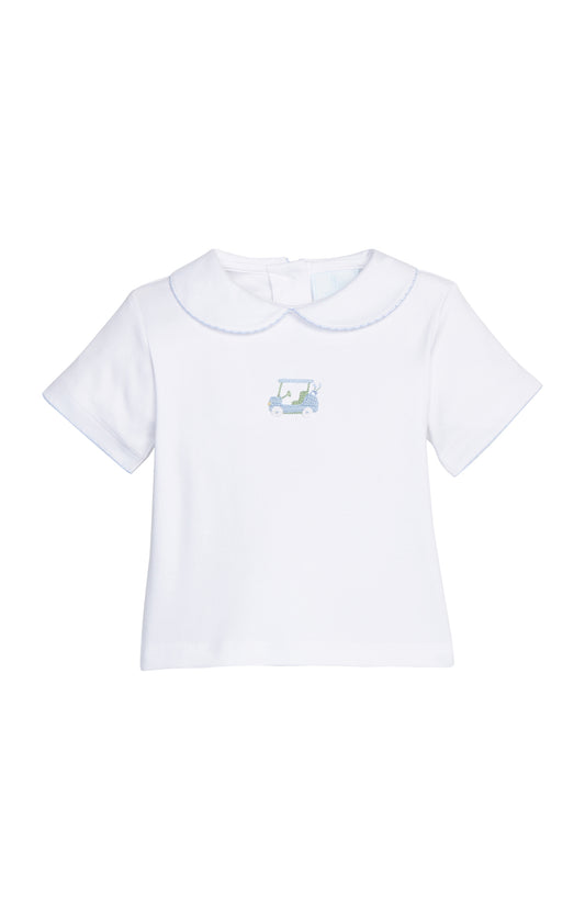 Crochet Peter Pan Shirt Blue Golf Cart