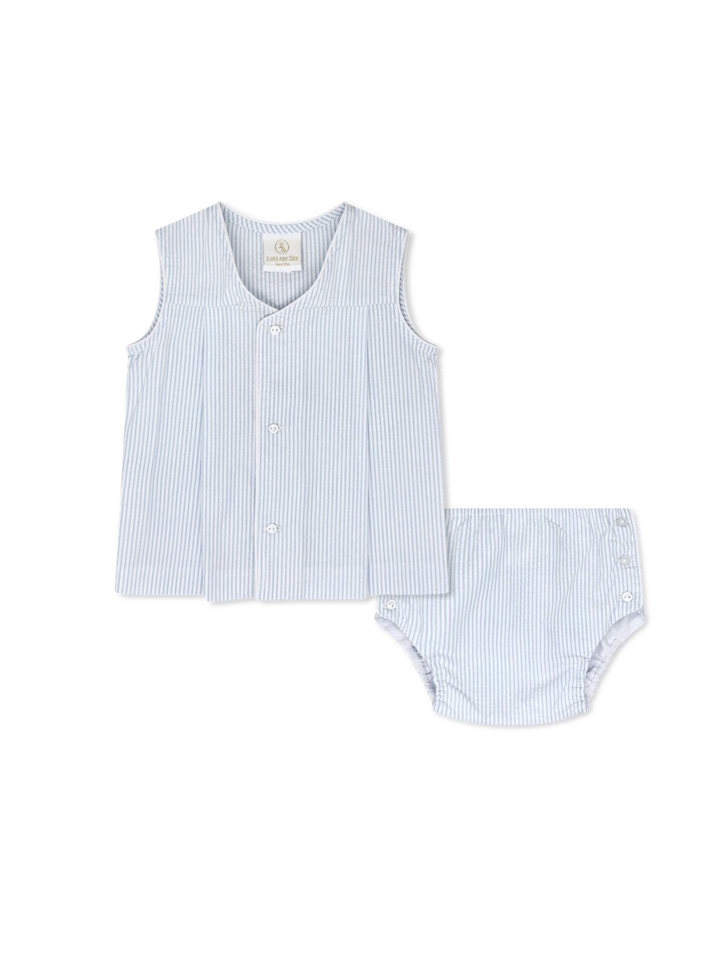 Jack Diaper Set Simply Blue Seersucker