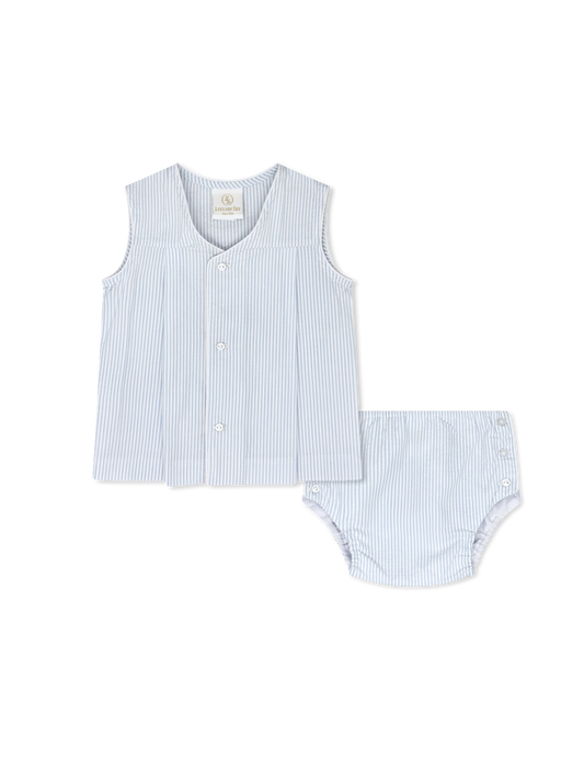 Jack Diaper Set Simply Blue Seersucker