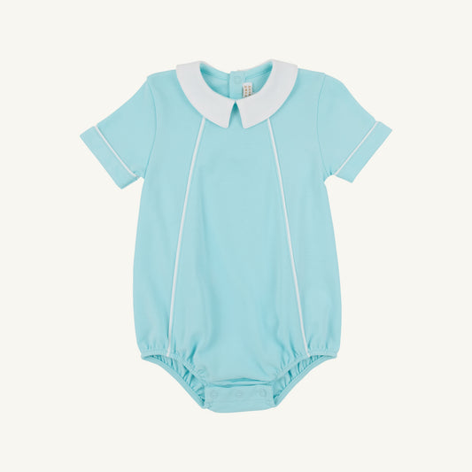 Short Sleeve Biltmore Bubble Pima Edisto Egg Blue/Worth Ave White