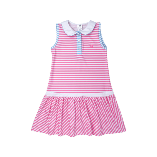 Darla Drop Waist Flamingo Pink Stripe/Totally Turquoise Stripe
