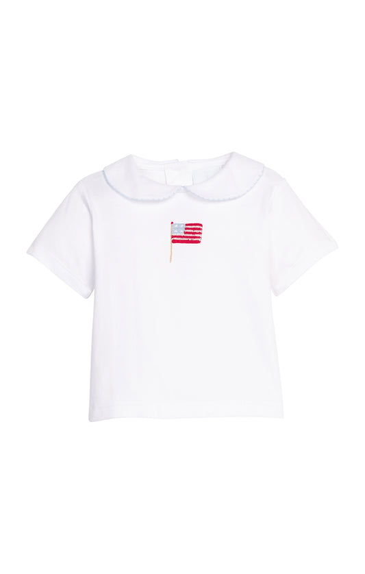 Crochet Peter Pan Shirt American Flag