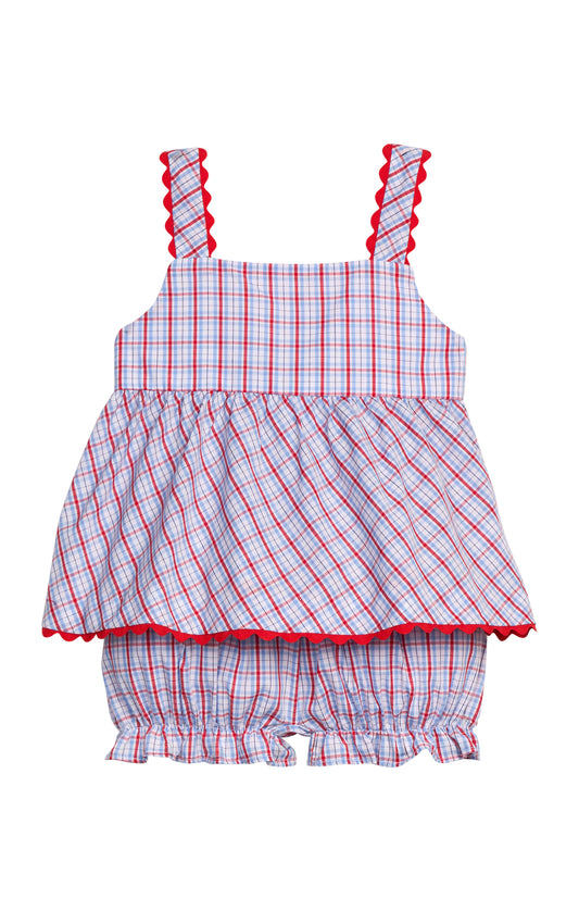 Evie Bloomer Set Patriotic Plaid