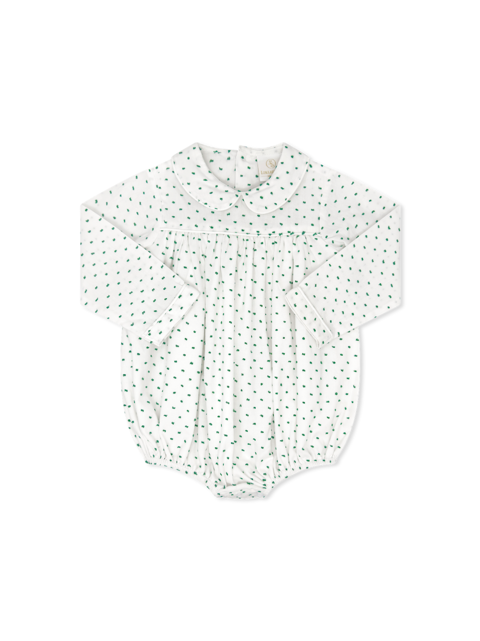 Covington Bubble Long Sleeve Mistletoe Green Swiss Dot