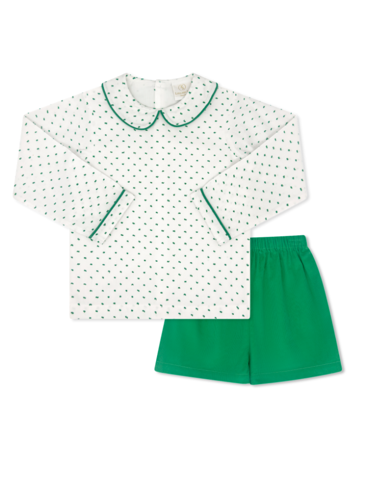 Sibley Short Set Long Sleeve Mistletoe Green