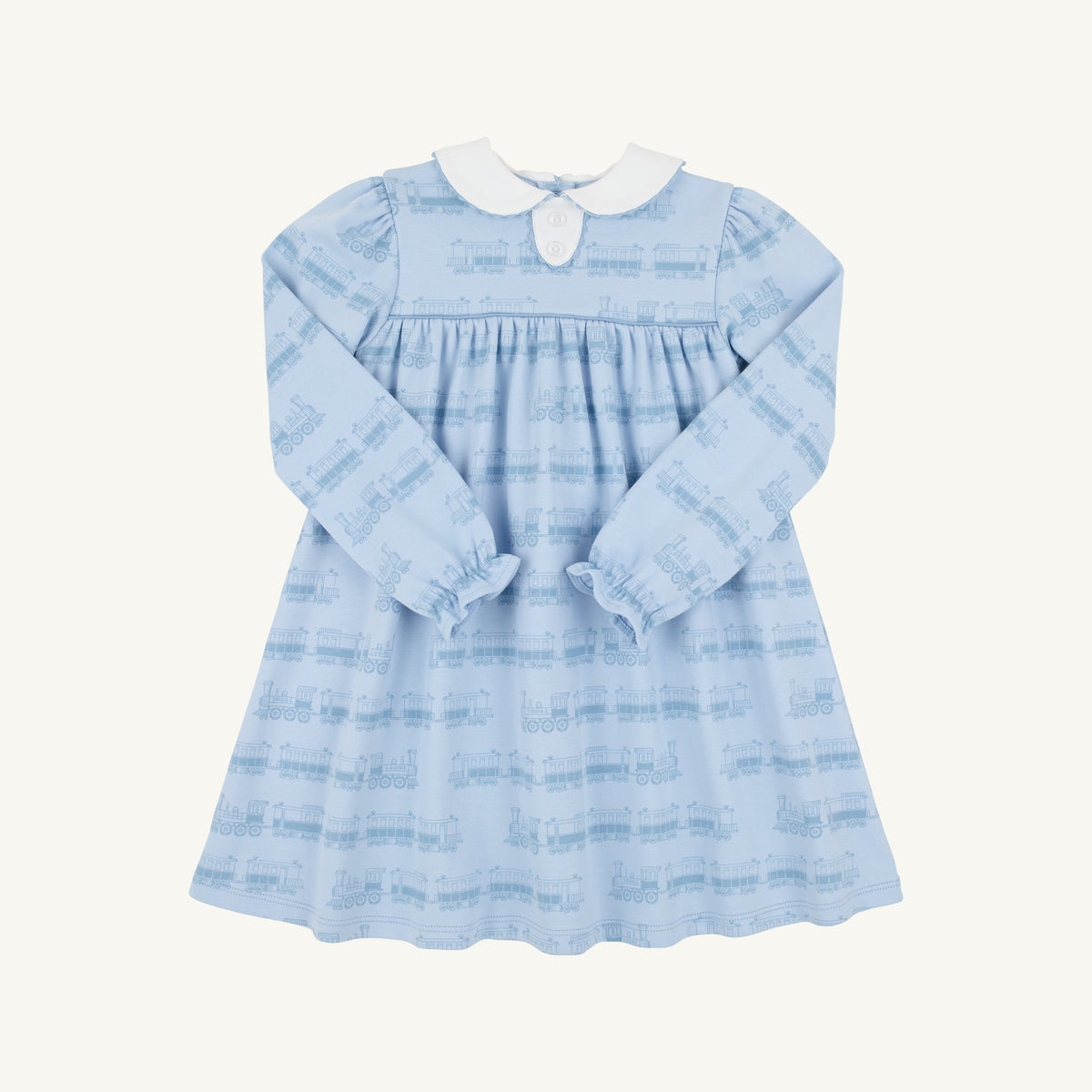 Long Sleeve Mary Dal Dress Knit Blue Choo Choos
