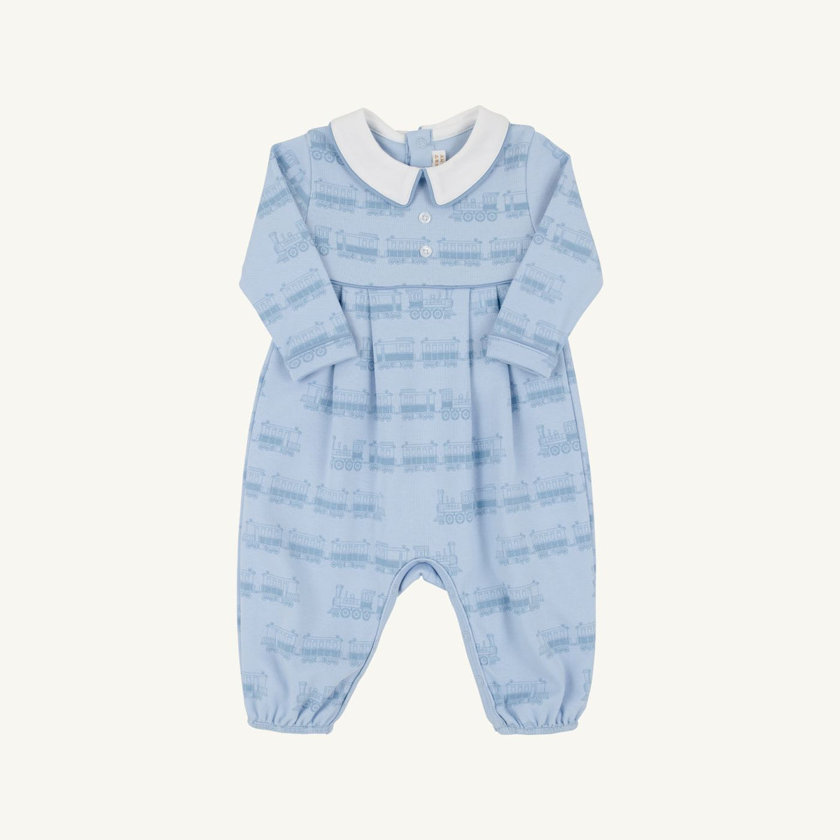 Long Sleeve Bradford Romper Blue Choo Choos