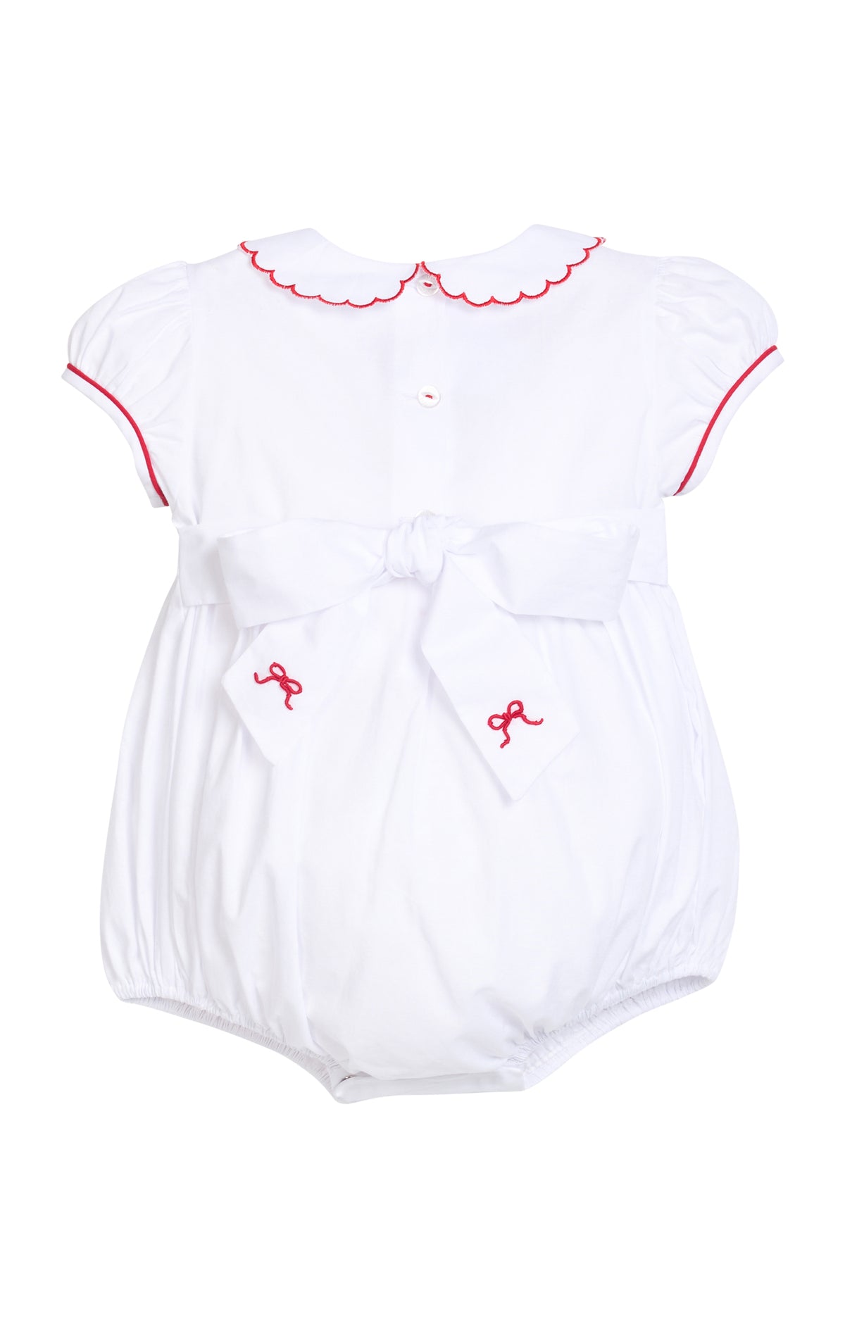 Smocked Louisa Bubble Red Bow