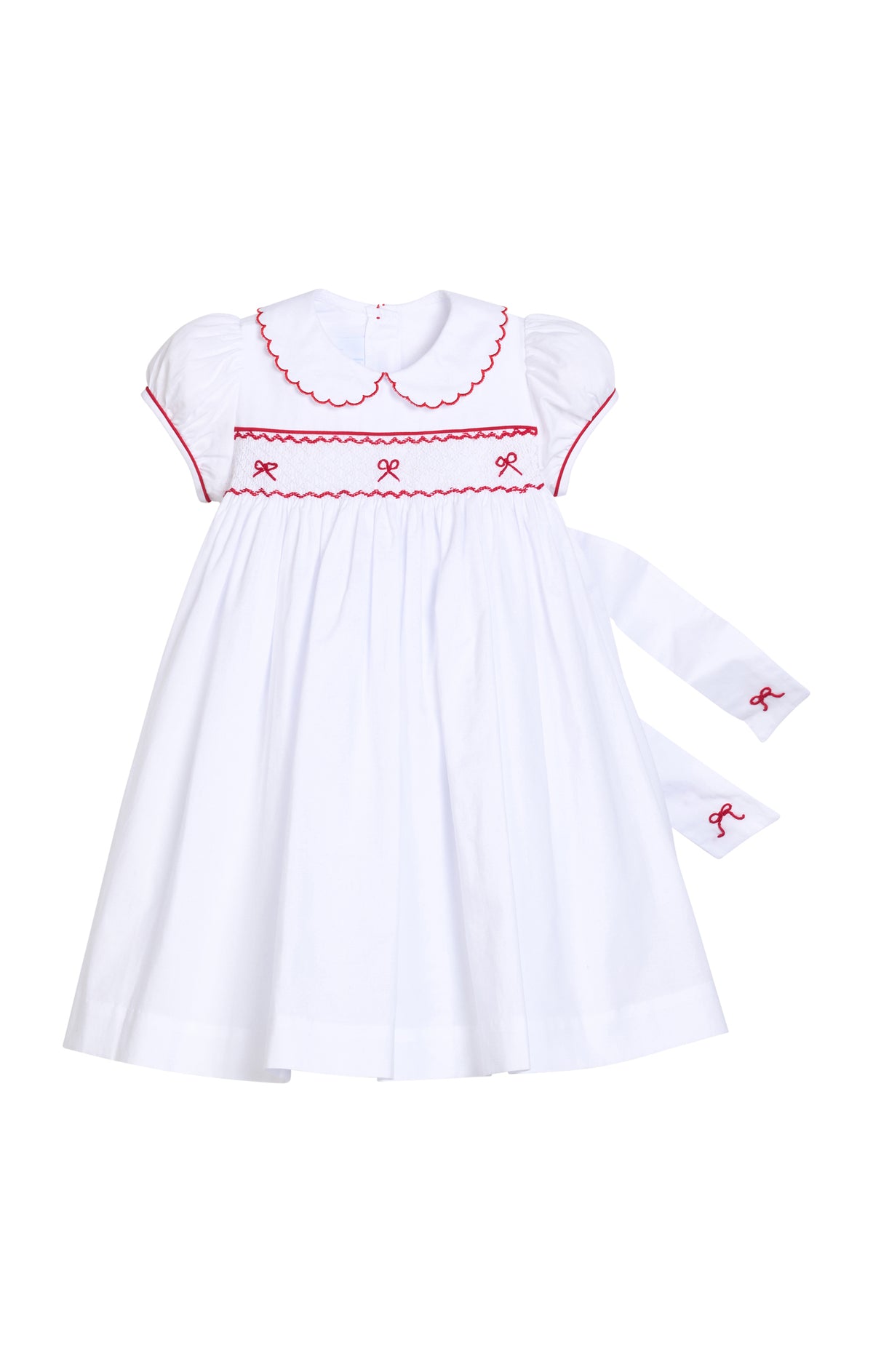 Smocked Louisa Dress Red Bow