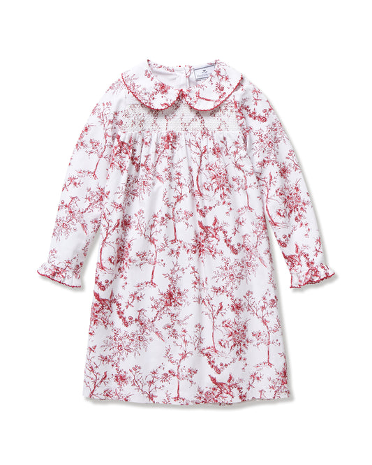 Girl's Eloise Nightgown Red Timeless Toile