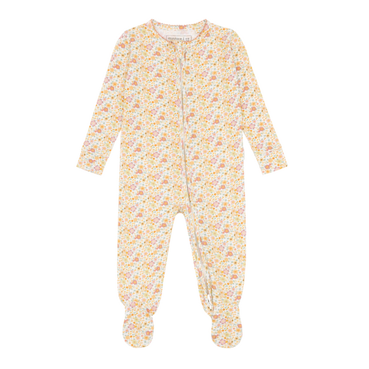Footie in Marigold Floral