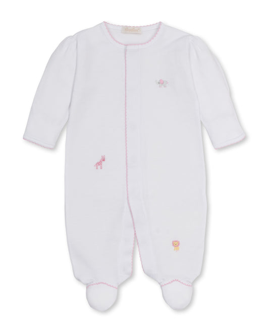 Jungle Hang Out Footie White & Pink