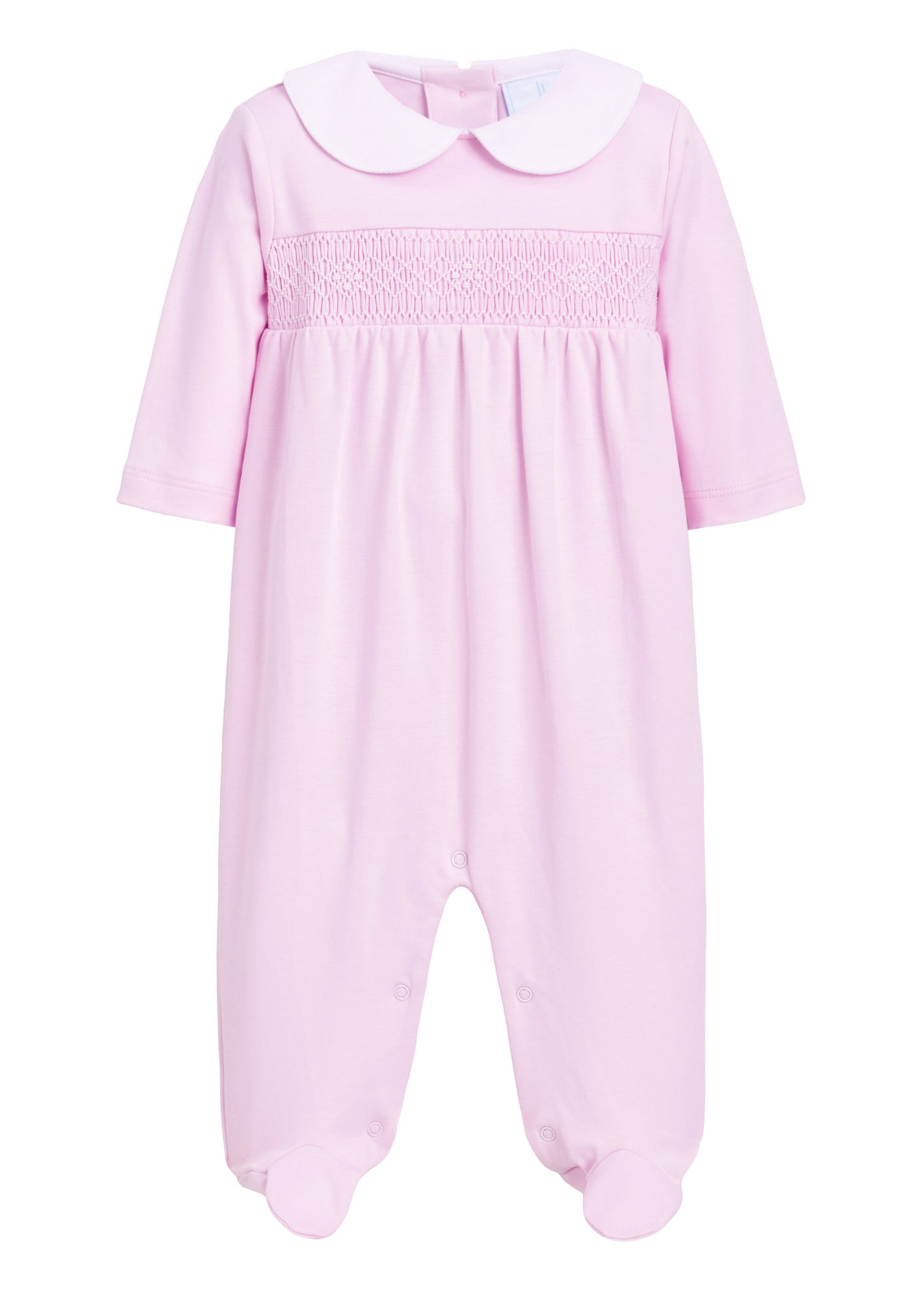 Welcome Home Smocked Footie Pink