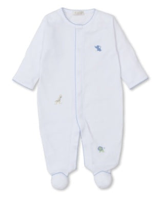 Jungle Mate-Footie White/Light Blue