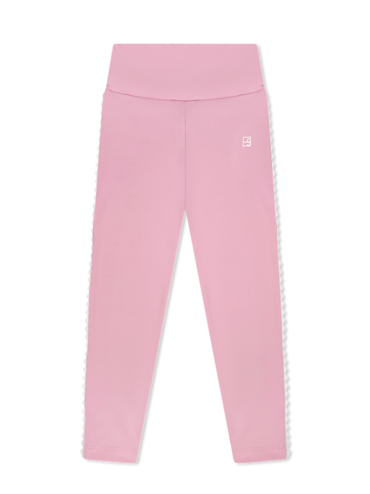 Abigail Highwaist Legging Cotton Candy Pink/Pure Coconut Ric Rac