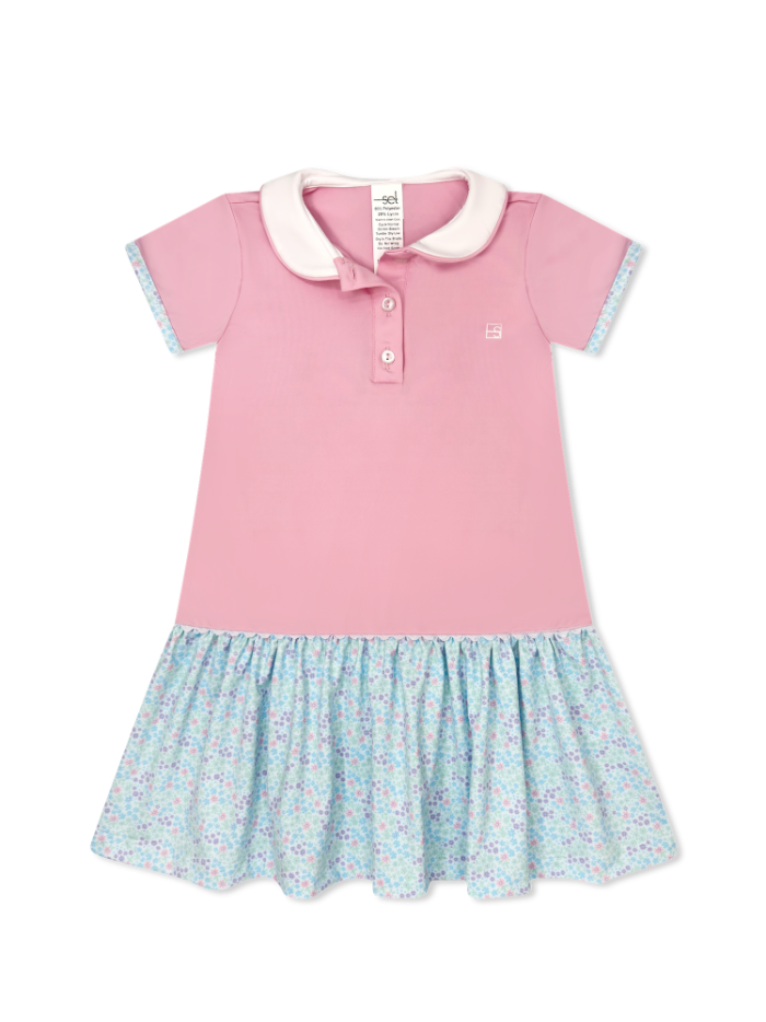 Darla Dropwaist Dress Cotton Candy Pink/Frosted Floral