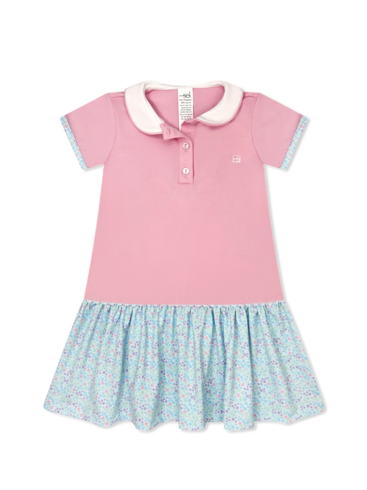 Darla Dropwaist Dress Cotton Candy Pink/Frosted Floral