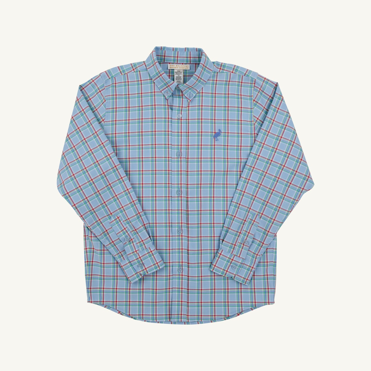 Dean's List Dress Shirt Woodspoint Plaid Barrington Blue