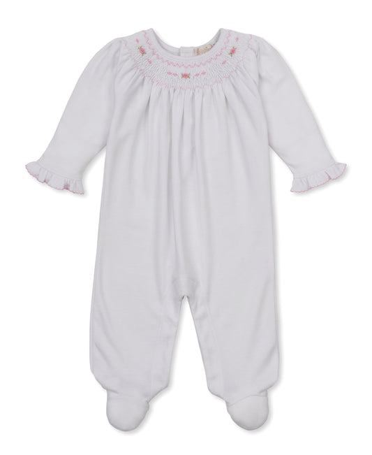 Fall Bishop Footie White & Pink