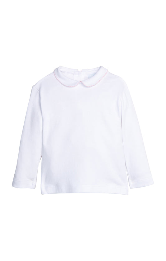 Peter Pan Picot Shirt Light Pink