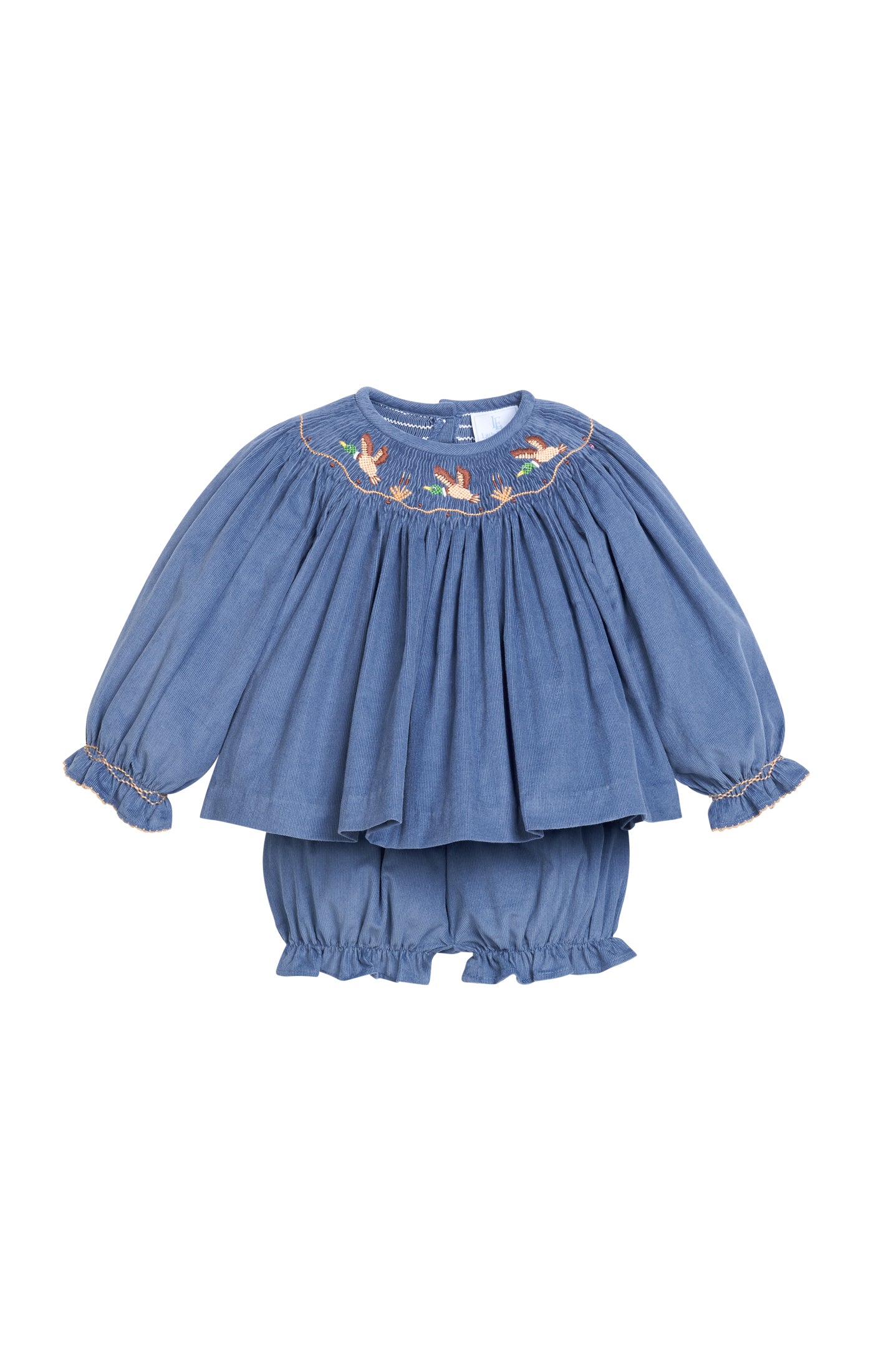 Smocked Bishop Bloomer Set Flying Mallard