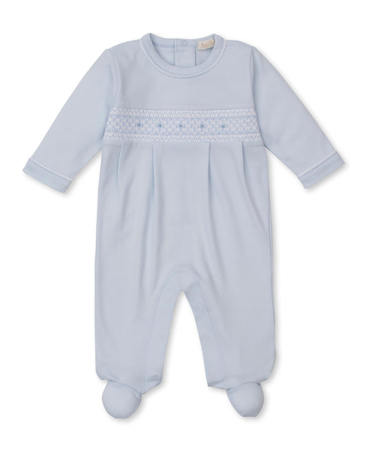 Footie with Hand Smk Light Blue