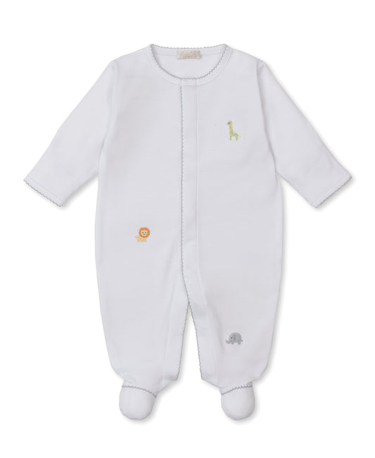 Footie with Hand Smk White/Silver