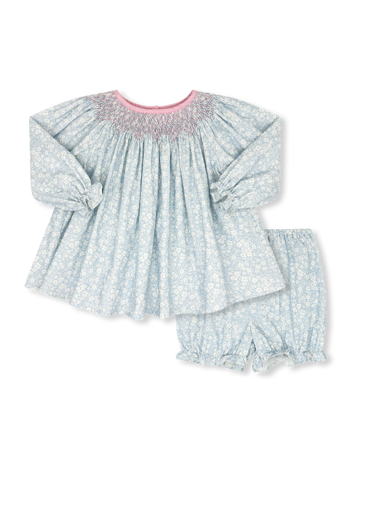 Betsy Bloomer Set Long Sleeve Snow Kissed Floral/Princeton Pink Corduroy