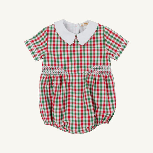 Brentley Bubble Richmond Red and Kiawah Kelly Green Gingham