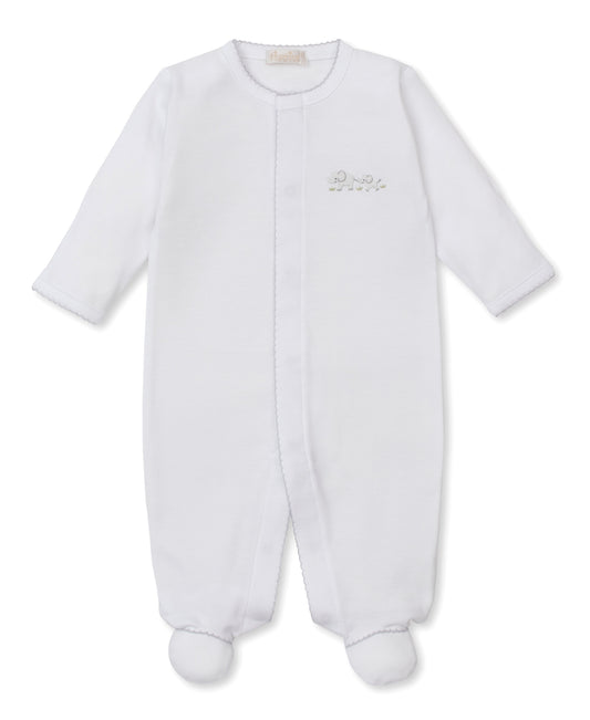 Premier Elephant Espirit Footie with Hand  White/Silver