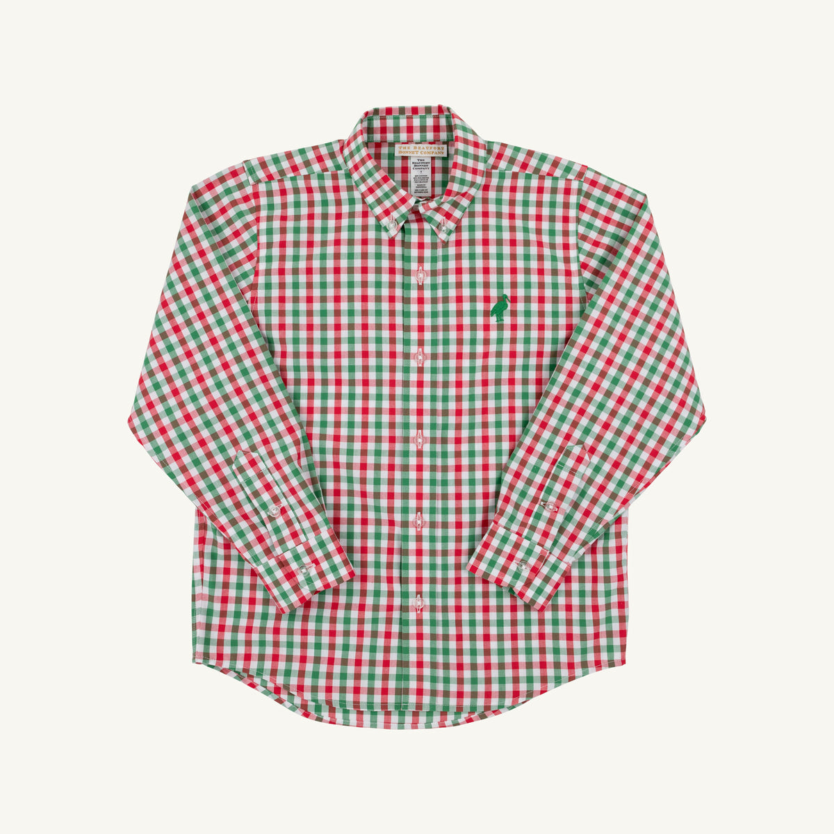 Deans List Dress Shirt Richmond Red and Kiawah Kelly Green Gingham