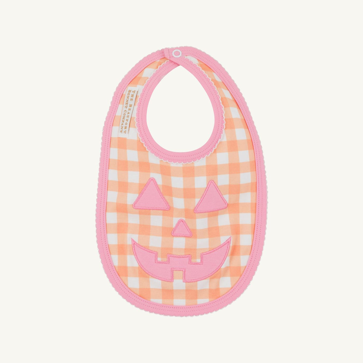 Burp Me Bib Seashore Sherbert Gingham Hamptons Hot Pink
