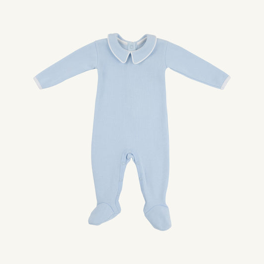 Rock Me Romper Ribbed Buckhead Blue Worth Ave White