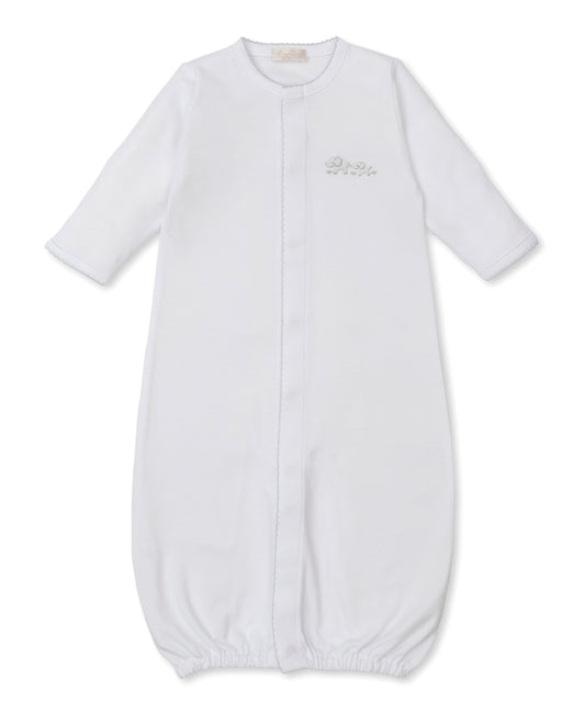 Premier Elephant Espirit Converter Gown with Hand Embroidery White/Silver