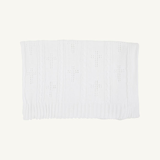 Bailey Baby Blanket Pointelle White